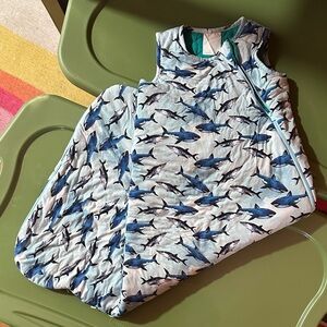 Posh Peanut Aqua Shark Print Sleep Sack